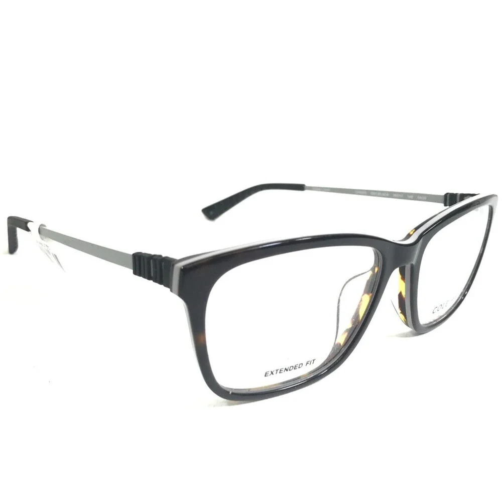 Cole Haan Eyeglasses Frames CH4039 001 BLACK Gray Tortoise Square 56-17-145